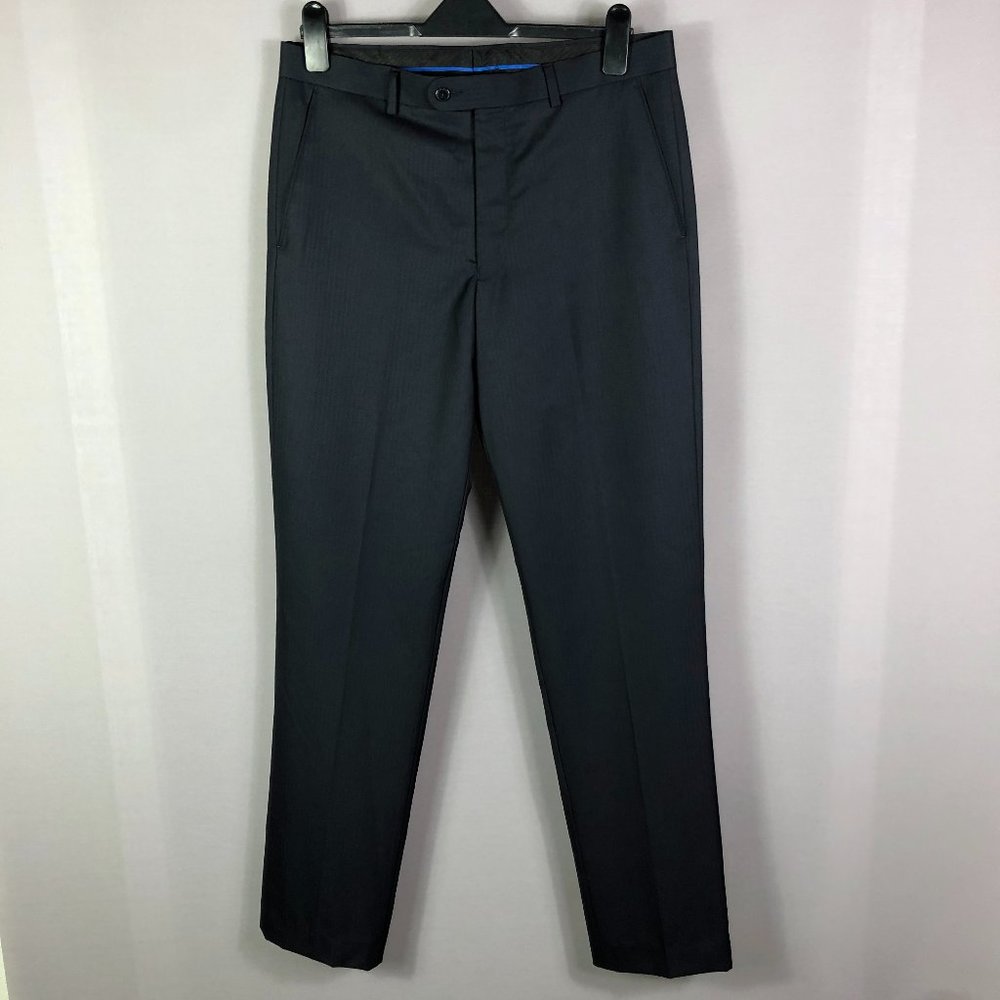 Wool Blend Navy Stripe Size 34W Dress Pants